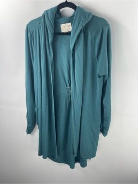 Evy’s Tree “The Addyson Wrap” Women’s Teal  Hooded XL Lagenlook Cardigan